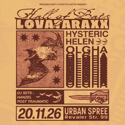 Flyer: Hall of Bats im Urban Spree [Club]