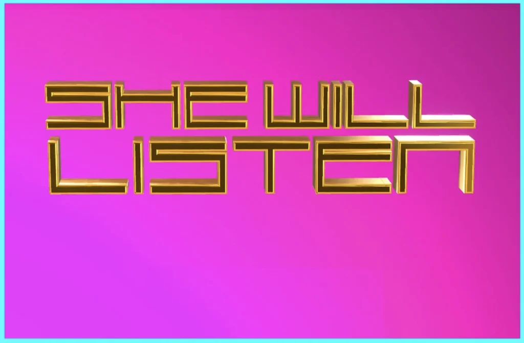 Flyer: MissVergnügen presents SHE WILL LISTEN im Eschschloraque