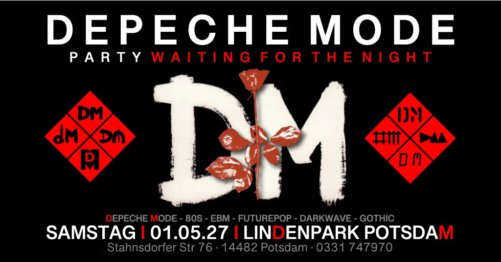 Flyer: Depeche Mode Party im Lindenpark Potsdam